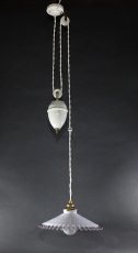 画像1: 1920-30's French Country "Rise＆Fall" Pendant Lamp【Complete】 (1)