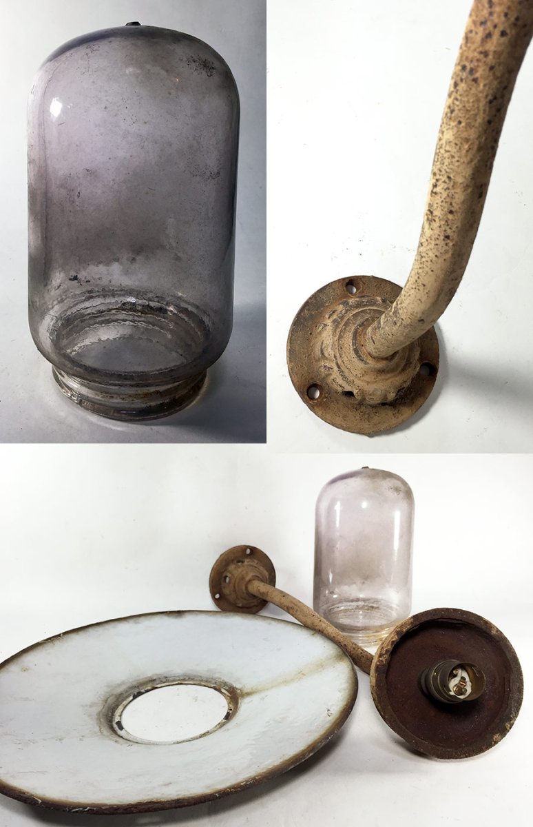 画像5: 1910-30's French Country "Swan Neck" Outside Light (5)