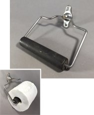 画像1:  1920-30's "Solid Steel Frame" Toilet Paper Holder (1)