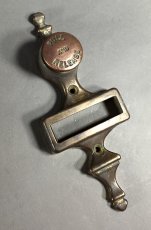 画像5: Around-1900's "Non-Electric" Brass Door Chime w/ Name Plate Holder (5)