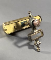 画像2: Around-1900's "Non-Electric" Brass Door Chime w/ Name Plate Holder (2)