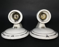 画像10: 1930-40's "2-way" Porcelain Bathroom Lamp【PAIR】 (10)