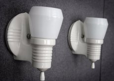 画像6: 1930-40's "2-way" Porcelain Bathroom Lamp【PAIR】 (6)