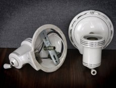画像7: 1930-40's "2-way" Porcelain Bathroom Lamp【PAIR】 (7)