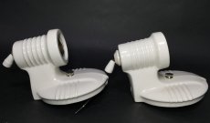 画像9: 1930-40's "2-way" Porcelain Bathroom Lamp【PAIR】 (9)