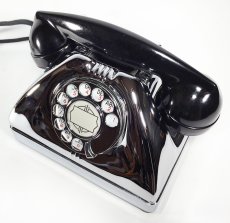 画像7: - 実働品 - （ひかり電話可） Early 1950's U.S.ARMY Chromed Telephone 【BLACK × SILVER】 (7)