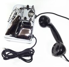 画像18: - 実働品 - （ひかり電話可） Early 1950's U.S.ARMY Chromed Telephone 【BLACK × SILVER】 (18)