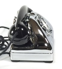 画像10: - 実働品 - （ひかり電話可） Early 1950's U.S.ARMY Chromed Telephone 【BLACK × SILVER】 (10)