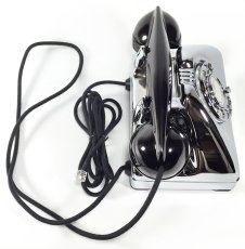 画像11: - 実働品 - （ひかり電話可） Early 1950's U.S.ARMY Chromed Telephone 【BLACK × SILVER】 (11)