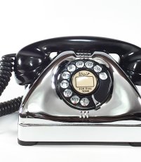 画像1: - 実働品 - Early 1950's U.S.ARMY Chromed Telephone 【BLACK × SILVER】 (1)