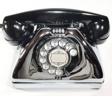 画像8: - 実働品 - （ひかり電話可） Early 1950's U.S.ARMY Chromed Telephone 【BLACK × SILVER】 (8)