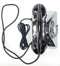 画像12: - 実働品 - （ひかり電話可） Early 1950's U.S.ARMY Chromed Telephone 【BLACK × SILVER】 (12)