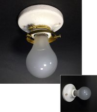 画像1: 1940-50's Porcelain Lamp Holder (1)