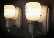 画像5: 1930-40's "2-way" Porcelain Bathroom Lamp【PAIR】 (5)