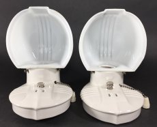 画像7: 1940's Art Deco "Porcelain＆Milk Glass" Bathroom Lamp 【＊残り1台】 (7)