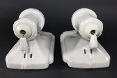 画像6: 1930-40's "2-way" Porcelain Bathroom Lamp【PAIR】 (6)