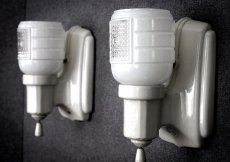 画像4: 1930-40's "2-way" Porcelain Bathroom Lamp【PAIR】 (4)