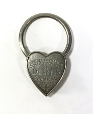 画像2:  1940's  ♡Heart Shaped♡ Advertising Key Ring  (2)