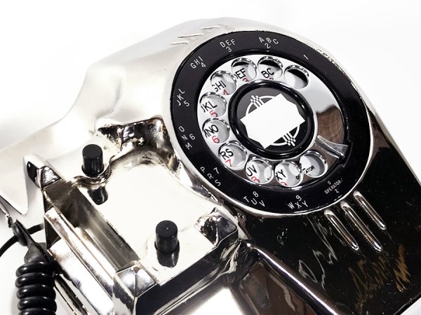 画像18: - 実働品 - （ひかり電話可） 1940's U.S.ARMY "2-Way" Chromed Telephone  ★BLACK × SILVER★ (18)