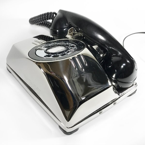 画像9: - 実働品 - （ひかり電話可） 1940's U.S.ARMY "2-Way" Chromed Telephone  ★BLACK × SILVER★ (9)