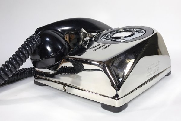 画像4: - 実働品 - （ひかり電話可） 1940's U.S.ARMY "2-Way" Chromed Telephone  ★BLACK × SILVER★ (4)