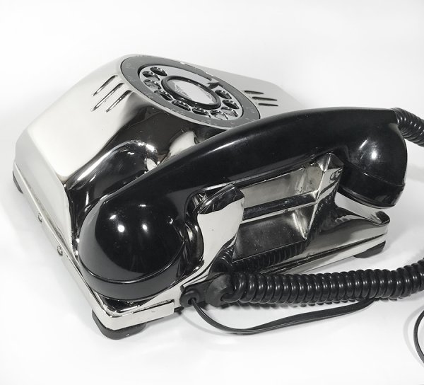 画像13: - 実働品 - （ひかり電話可） 1940's U.S.ARMY "2-Way" Chromed Telephone  ★BLACK × SILVER★ (13)