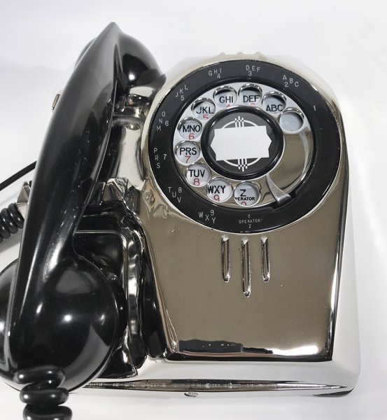 画像5: - 実働品 - （ひかり電話可） 1940's U.S.ARMY "2-Way" Chromed Telephone  ★BLACK × SILVER★ (5)