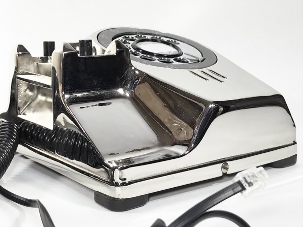 画像19: - 実働品 - （ひかり電話可） 1940's U.S.ARMY "2-Way" Chromed Telephone  ★BLACK × SILVER★ (19)
