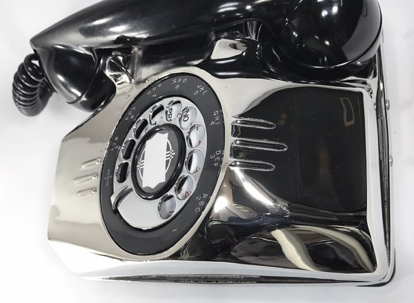 画像10: - 実働品 - （ひかり電話可） 1940's U.S.ARMY "2-Way" Chromed Telephone  ★BLACK × SILVER★ (10)