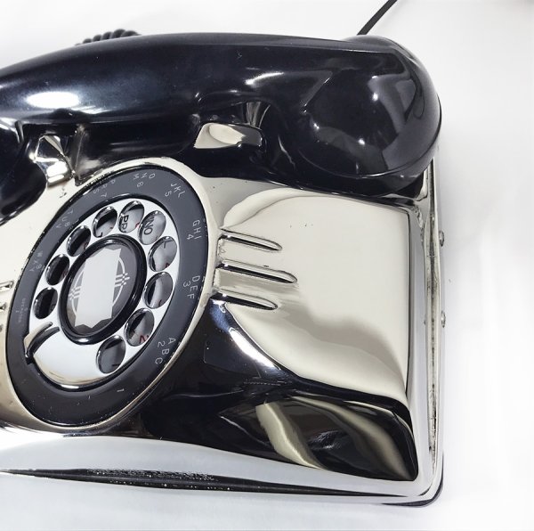 画像11: - 実働品 - （ひかり電話可） 1940's U.S.ARMY "2-Way" Chromed Telephone  ★BLACK × SILVER★ (11)
