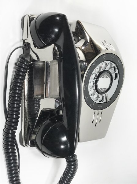 画像14: - 実働品 - （ひかり電話可） 1940's U.S.ARMY "2-Way" Chromed Telephone  ★BLACK × SILVER★ (14)