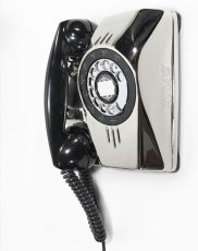 画像2: - 実働品 - （ひかり電話可） 1940's U.S.ARMY "2-Way" Chromed Telephone【BLACK × SILVER】 (2)