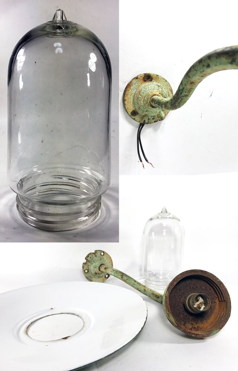 画像5: 1910-30's French Country "Swan Neck" Outside Light (5)