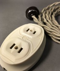 画像5: 1930's "Art-Deco" Extension Cord (5)