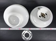 画像10:  1920's【Art Deco】Milk Glass School House Ceiling Light  (10)