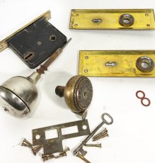 画像13: Early-1900's【BELL】built-in Bell Doorknob "COMPLETE" set (13)