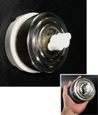 画像1: "特大" 1910-20's【H&H Mfg Co.】Porcelain Rotary Switch  (1)