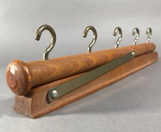 画像3: 1920's  "Wood＆Seel" Wall Mount Folding Hanger Rack (3)