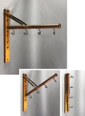画像1: 1910's  "RITZY" Wall Mount Folding Hanger Rack (1)