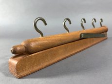 画像4: 1920's  "Wood＆Seel" Wall Mount Folding Hanger Rack (4)