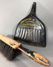 画像1:  1890-1900's "Advertising" Dust Pan + Handy Broom (1)