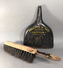 画像2:  1890-1900's "Advertising" Dust Pan + Handy Broom (2)