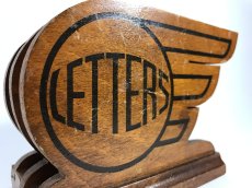 画像2: 1930's【LETTERS】Wooden Letter Holder  (2)