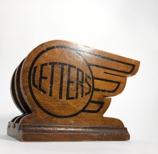 画像1: 1930's【LETTERS】Wooden Letter Holder  (1)