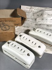 画像1: 1940's "SURFOLET" Porcelain Outlet【デッドストック3個セット】 (1)