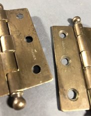 画像2: 1920-30's "Ball Tip" Cabinet Hinges (2)