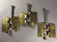 画像4: 1930's 特大 "Ball Tip" Door Hinges【3-set】 (4)