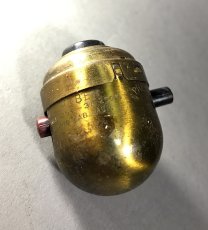 画像1: 1930's Brass Pendant Light Switch (1)