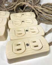 画像4: -＊残りラスト1台＊- 1950's【4m】Extension Cord + Bakelite 2-Outlet (4)