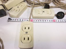 画像8: -＊残りラスト1台＊- 1950's【4m】Extension Cord + Bakelite 2-Outlet (8)